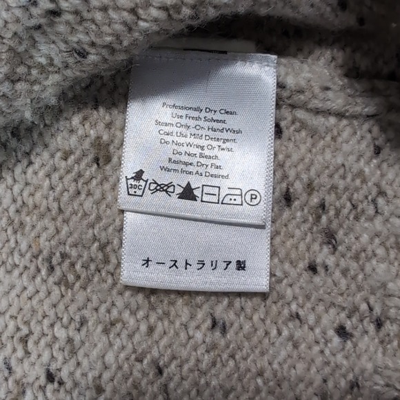 VTG Eddie Bauer Mens Wool Donegal Sweater Large Angora Rabbit Grandpacore Heavy - Picture 8 of 9